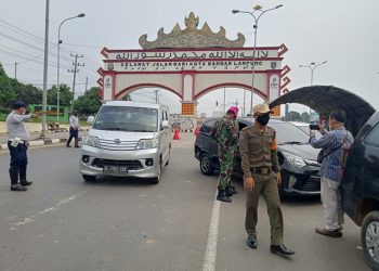 20.840 Kendaraan Disetop, 507 Diputar Balik Selama Penyekatan di Bandar Lampung