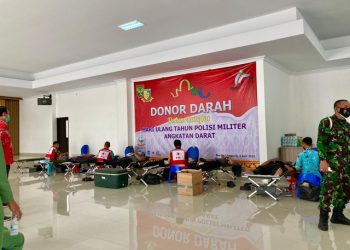 Peringati HUT PM Angkatan Darat ke-75, Denpom Lampung Gelar Donor Darah