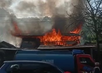 Ruko Sembako di Bandar Lampung Ludes Terbakar