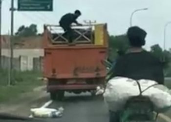 Viral Aksi Pria Diduga Bajing Loncat di Tanjung Bintang, Lampung Selatan