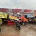 Atap Pedagang di Stadion Way Dadi Bandar Lampung Hancur Diterjang Hujan Angin