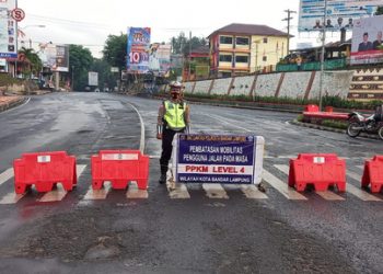 Penyekatan di Bandar Lampung Ditambah Jadi 6 Titik, Berlaku sampai Jam 11 Malam