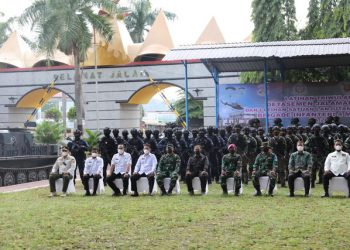 Komplek Kantor Gubernur Lampung Jadi Arena Latihan Denjaka dan Brigif 4 Mar/BS