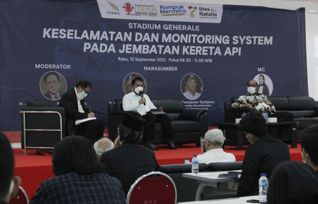 Itera, BPPT dan KNKT Bahas Keselamatan dan Monitoring System Jembatan Kereta Api