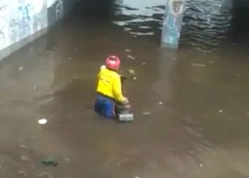 Hujan Lebat, Underpass Hanoman Bandar Lampung Terendam Banjir