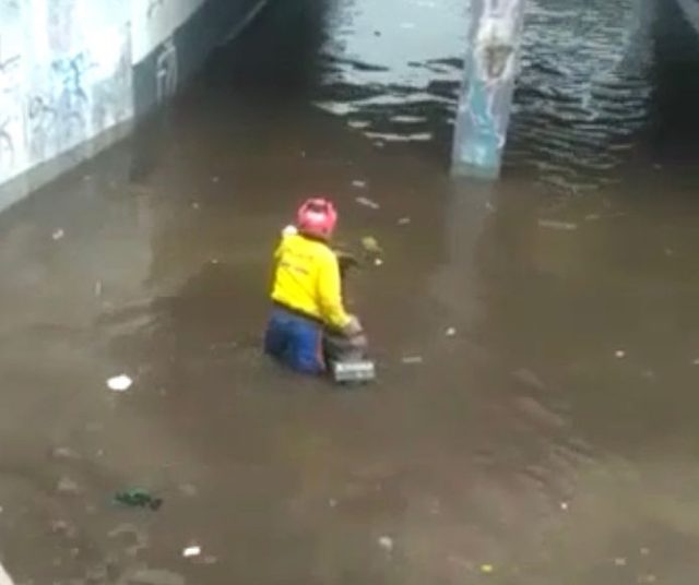 Hujan Lebat, Underpass Hanoman Bandar Lampung Terendam Banjir