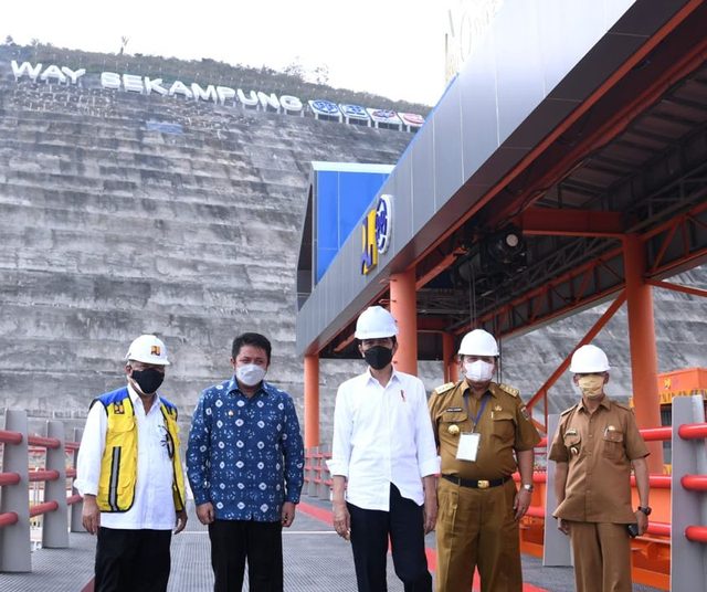 Presiden Jokowi Resmikan Bendungan Way Sekampung di Kabupaten Pringsewu, Lampung