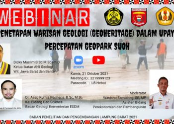 Besok, Balitbangda Lampung Barat Gelar Webinar Percepatan Penetapan Geopark Suoh