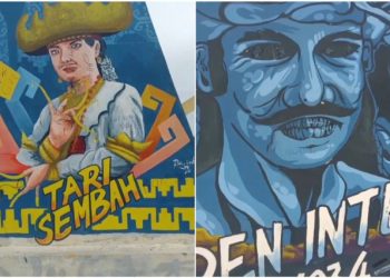 Miris! Mural Bergambar Pahlawan Lampung Jadi Korban Vandalisme