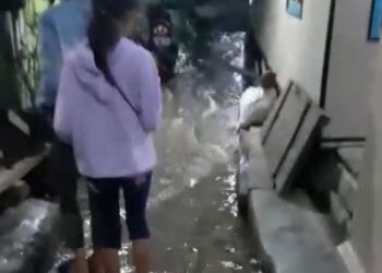 Sejumlah Rumah di Bumi Waras, Bandar Lampung Terendam Air Pasang