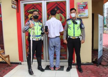 Bawa Gir Motor Dililit Kain, Pelajar SMK di Lampung Diamankan Polisi
