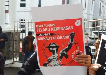 Gelar Aksi Solidaritas, Komunitas Jurnalis Lampung Desak Keadilan untuk Nurhadi