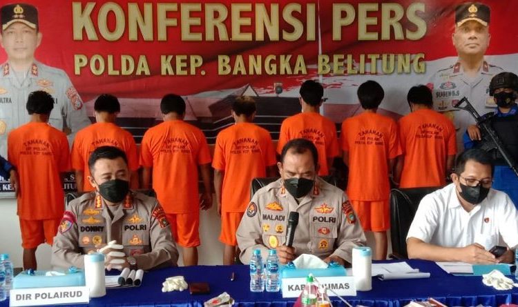 Pakai Pukat Harimau, Tujuh Nelayan Asal Lampung Ditangkap di Bangka Belitung