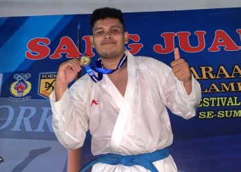 Erikson Josua, Atlet Asal Lampung Sabet Emas di Kejuaraan Karate Se-Sumbagsel