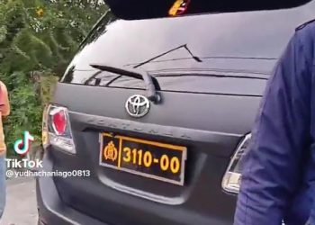 Fortuner Terobos Lampu Merah Pakai Pelat Milik Perwira Polres Metro, Lampung