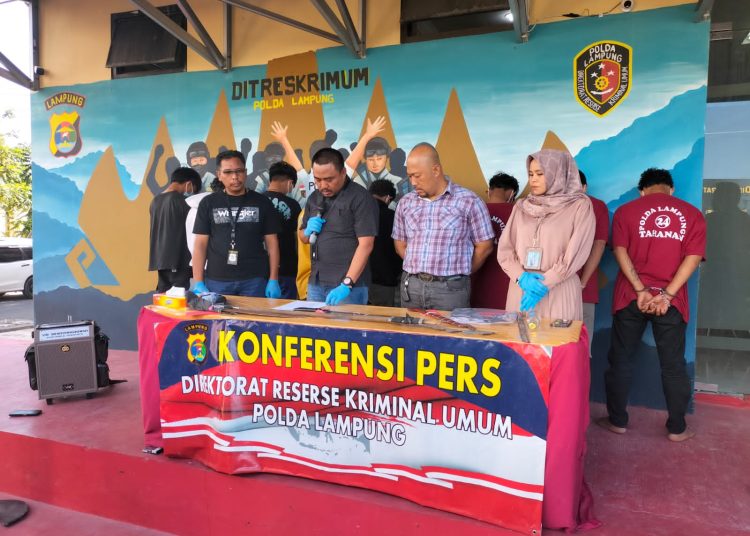 Polda Lampung Tetapkan 3 dari 9 Anggota Geng Motor yang Diamankan Jadi Tersangka