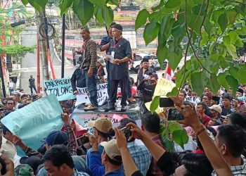 Ratusan Warga Pesawaran Gelar Demo Tuntut Ukur Ulang HGU PTPN 7 Way Berulu