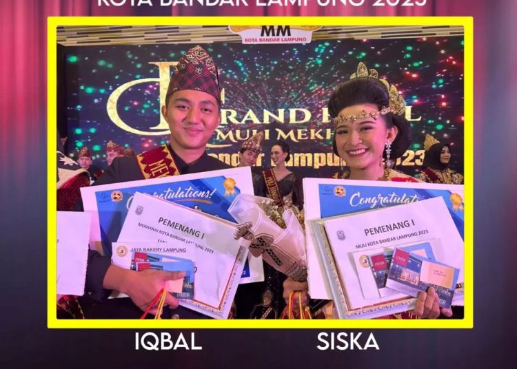 Eka Siska dan Iqbal Kurniawan Jadi Muli Mekhanai Kota Bandar Lampung Tahun 2023