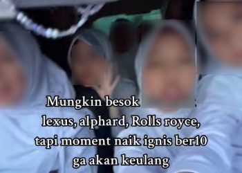 Siswi SMA di Bandar Lampung Bikin Konten Keliling Kota Naik Mobil Isi 10 OrangKeliling Kota